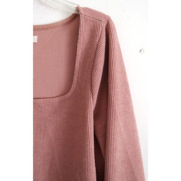 Madewell Pink Knit Long Sleeve Top - Size Large - Picture 3 of 8